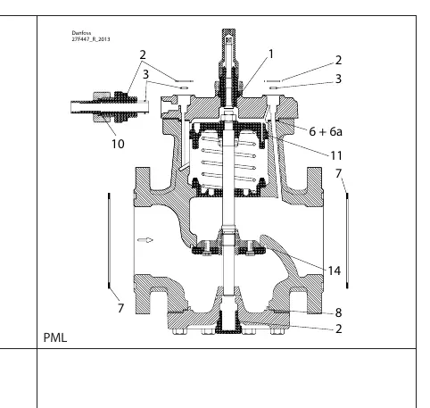 PML valve exploded view diagram