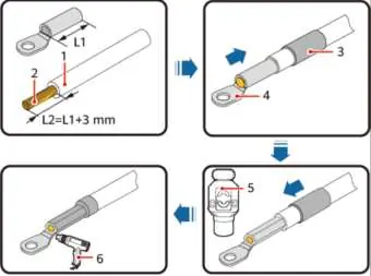Crimped OT terminals