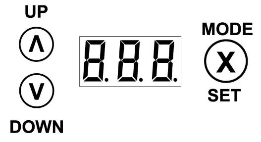Control buttons and display