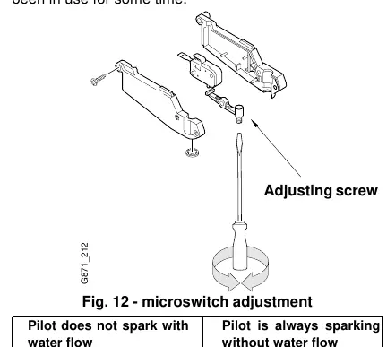 Microswitch adjustment