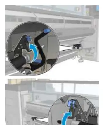 Unlatching the tension roller