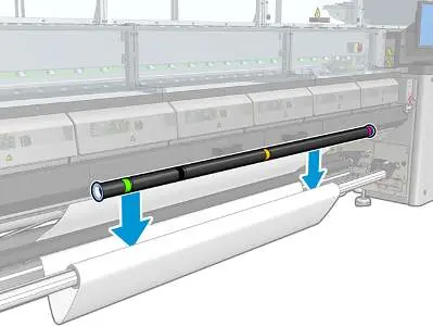 Placing the tension bar in the substrate loop