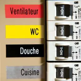 Example of labeled electrical components