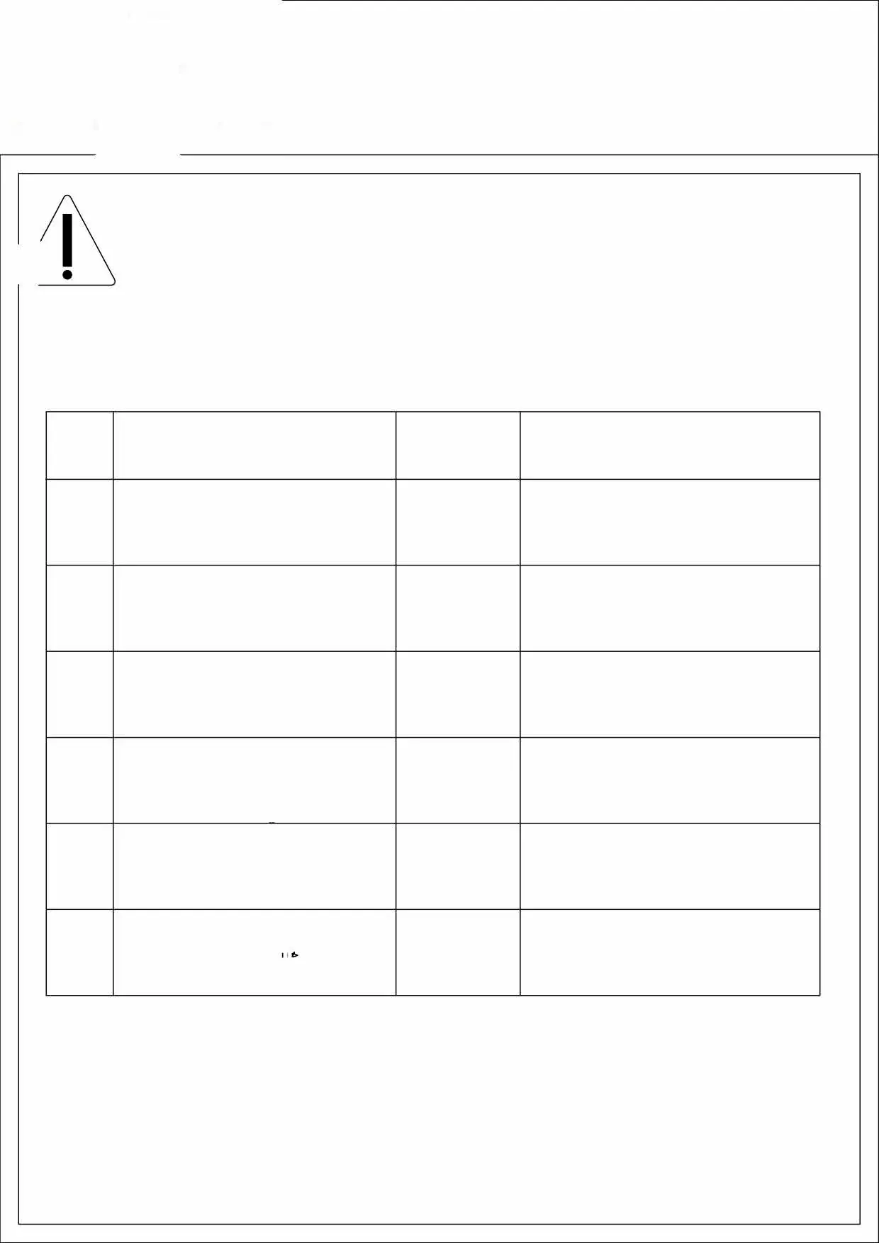 Component list