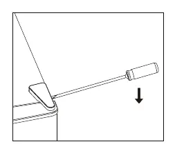 Removing the top right hinge cover
