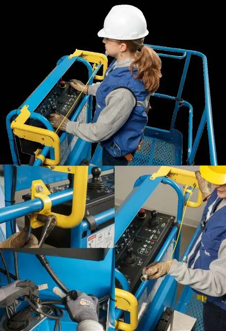 Genie Lift Guard Contact Alarm installation and reset procedure.