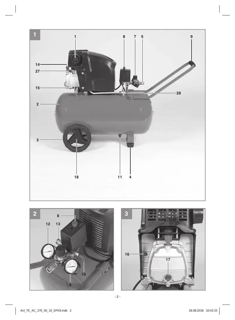 Overview of the compressor components