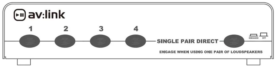 Front panel controls and Single Pair Direct switch