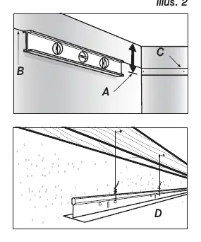 Wall molding installation details.