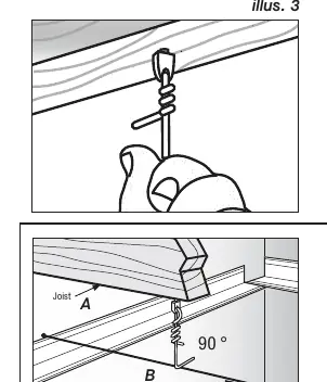 Hanger wire installation and pre-bending.