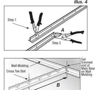 Trimming the main beam.