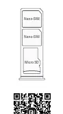 SIM and Micro SD card tray layout