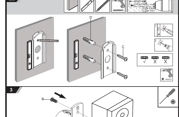 Step 2b: Brick/masonry installation procedure.