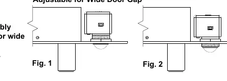 Auto Relock Switch adjustment for wide door gaps.