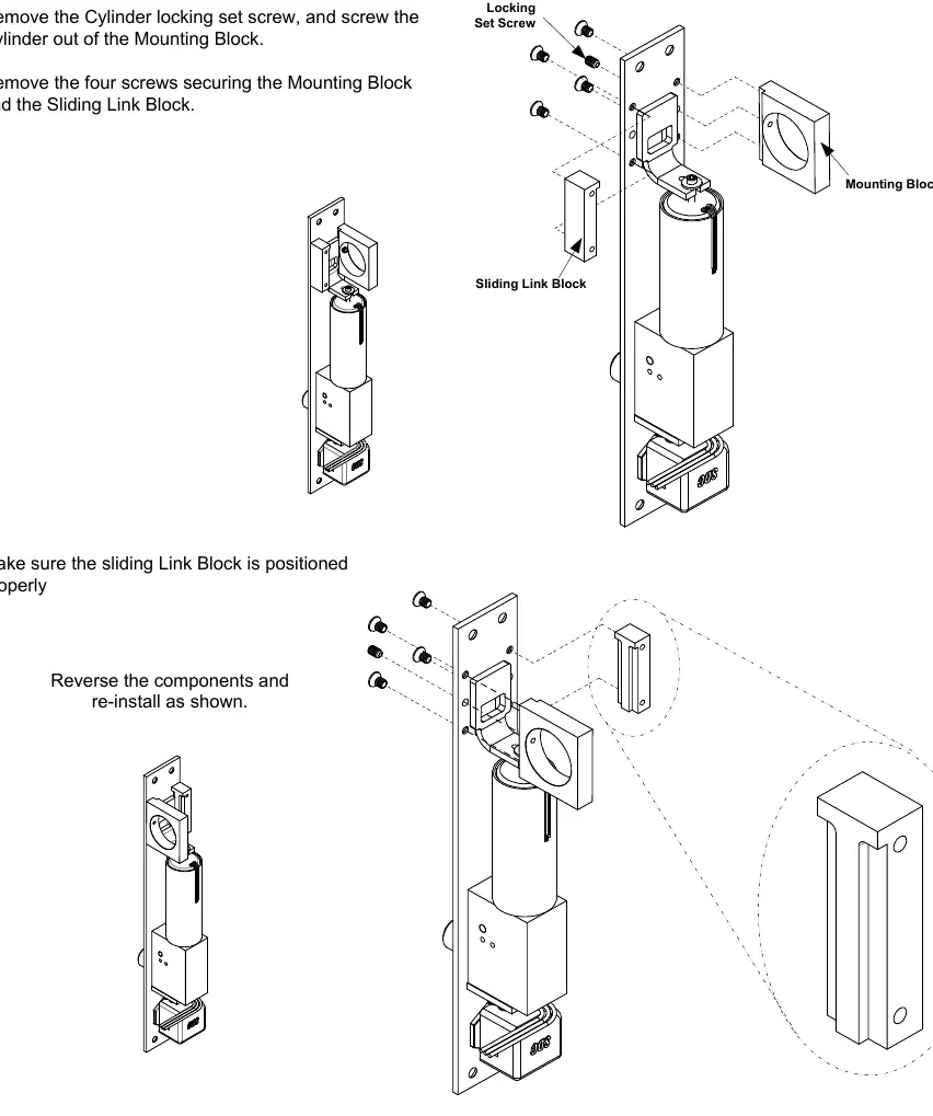 Instructions for Reversing the Mounting Block