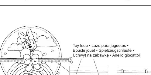 Connecting toy bar to mat loops