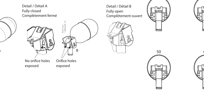 Float assembly detail positions