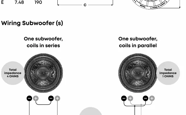 Wiring configurations for single and dual subwoofer setups