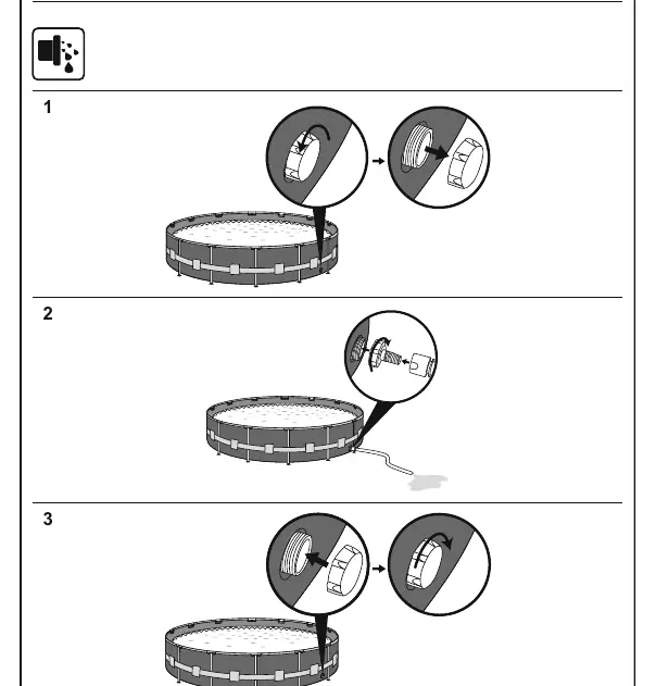 Draining steps 1, 2, and 3