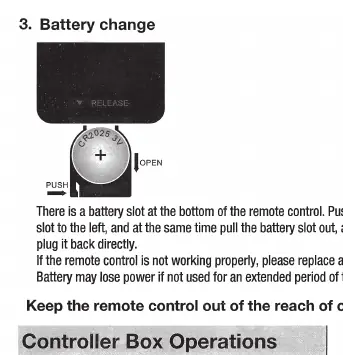 Battery change procedure
