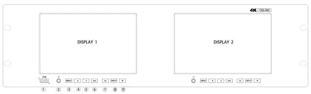 Front housing buttons and layout