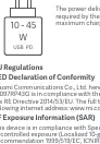 Charging power requirements (10-45W).