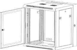 Open the front door to access the internal mounting rails.