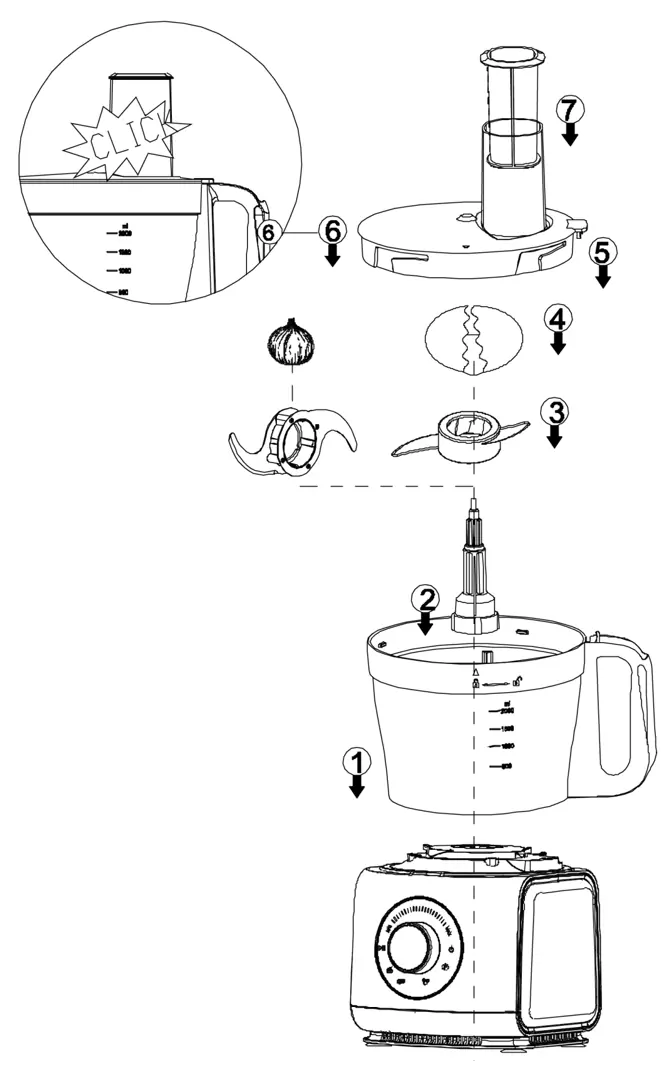 Chopper and mixing installation