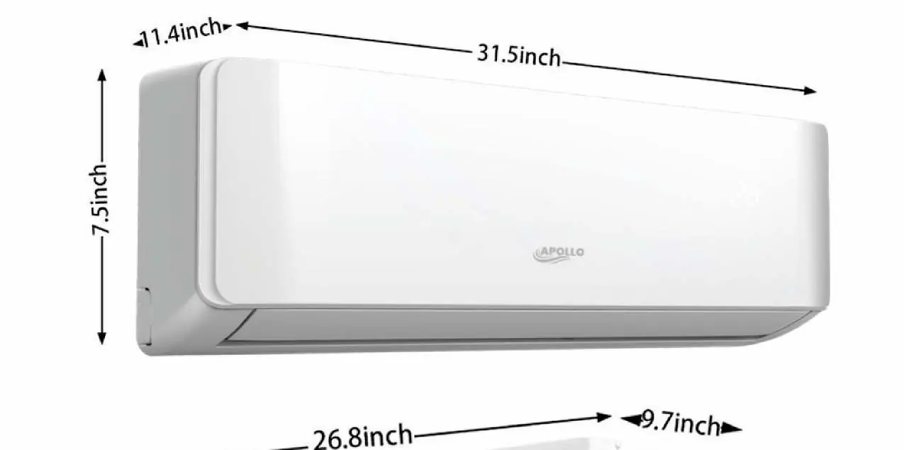 Indoor unit dimensions