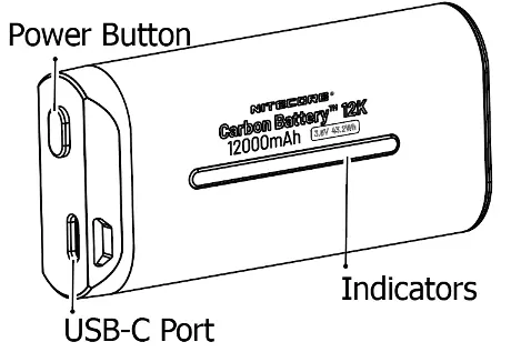 Nitecore 12K Carbon Battery interface components