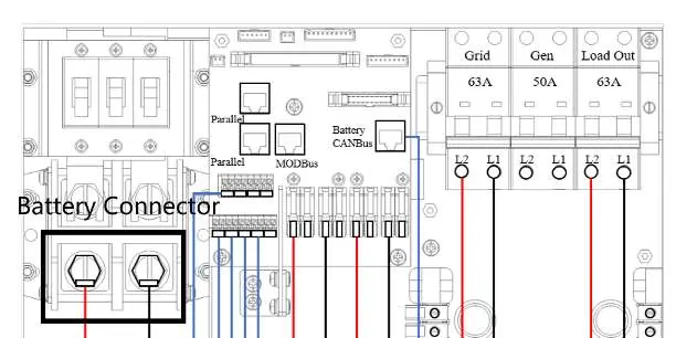 Battery connector wiring diagram
