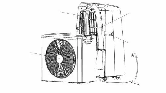 Connect the external unit to the main air conditioner.
