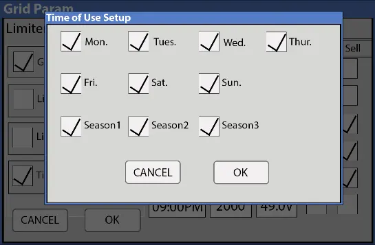 Limiter settings