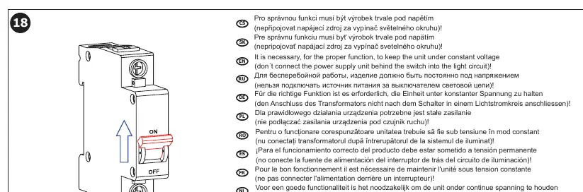 Power supply warning