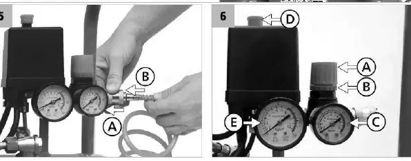 Air hose connection (Fig 5)