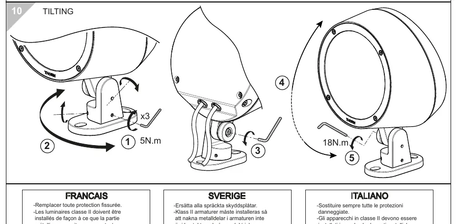 Tilting adjustment and locking mechanism.