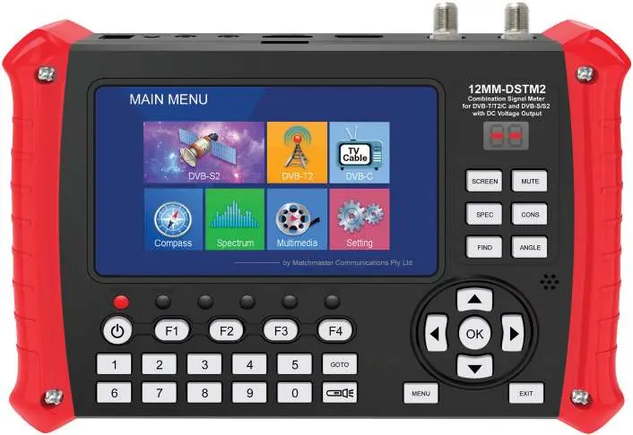 Front panel controls and LCD screen