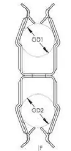 Installation diagram showing conduit stacking