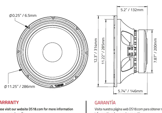 Physical dimensions and mounting measurements