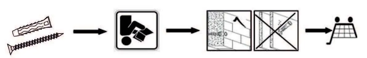 Wall mounting safety warning