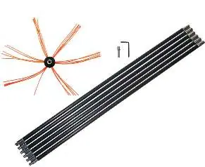 Brush head and rod assembly