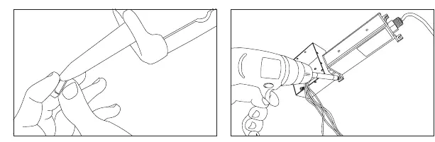 Sealing cut ends and connecting power supply.