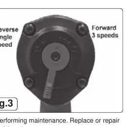 Fig 3: Air regulator for direction and torque control.