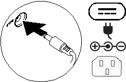 Connecting the power adapter