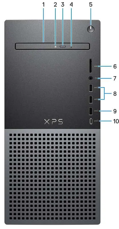 Front panel view