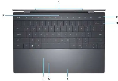 Top view of the laptop