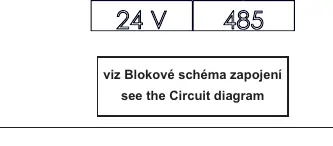 Wiring diagram for the terminal block.