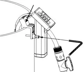 Securing the pump with the clamp