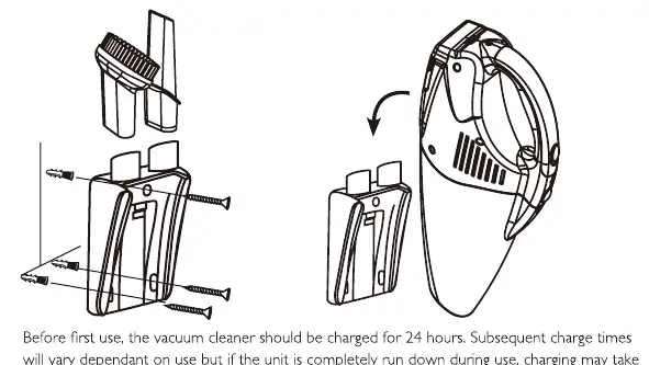 Wall bracket installation diagram
