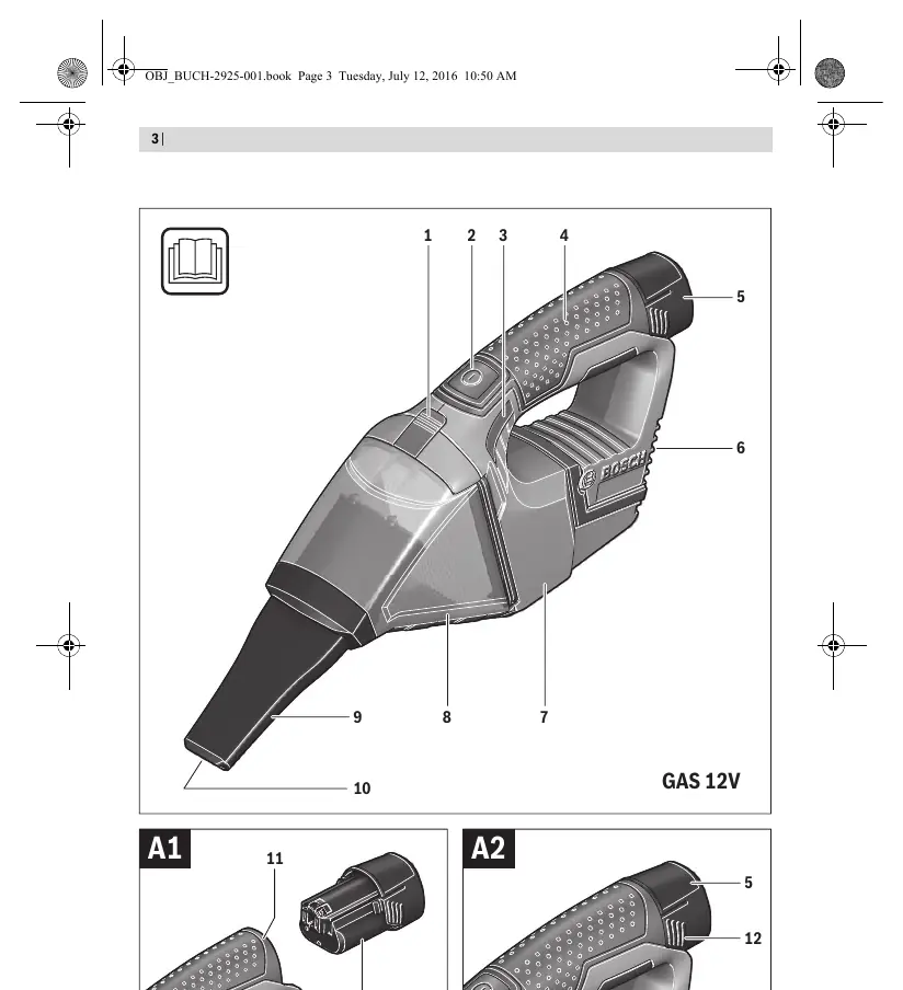 Product overview with numbered components